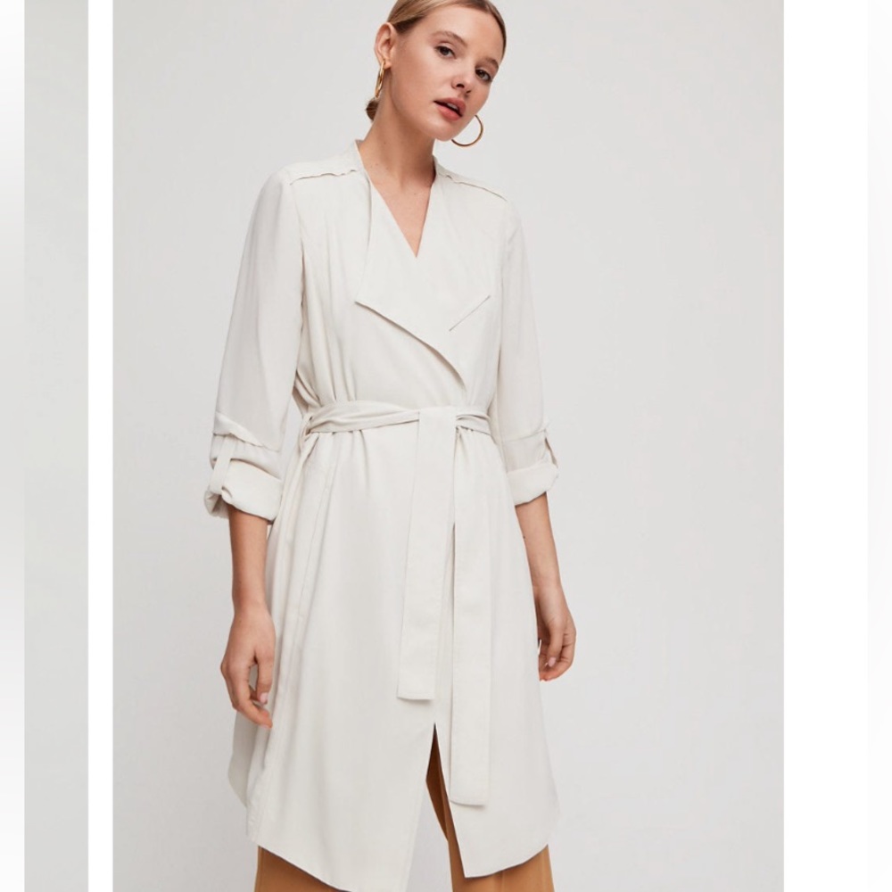 Aritzia Babaton flowy modern trench coat